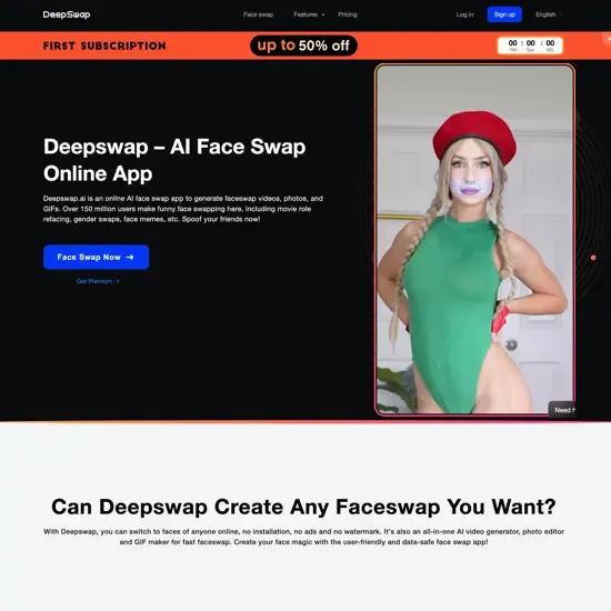 Deepswap AI Face Swap Online Image
